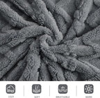 Aganear Blanket Queen Size - Washed Fuzzy Cozy Soft Lightweight Blankets for Couch, Sofa, Bed, Office, Breathable and Skin-Friendly Blanket for All Season Accessories(90"x90", Gray)