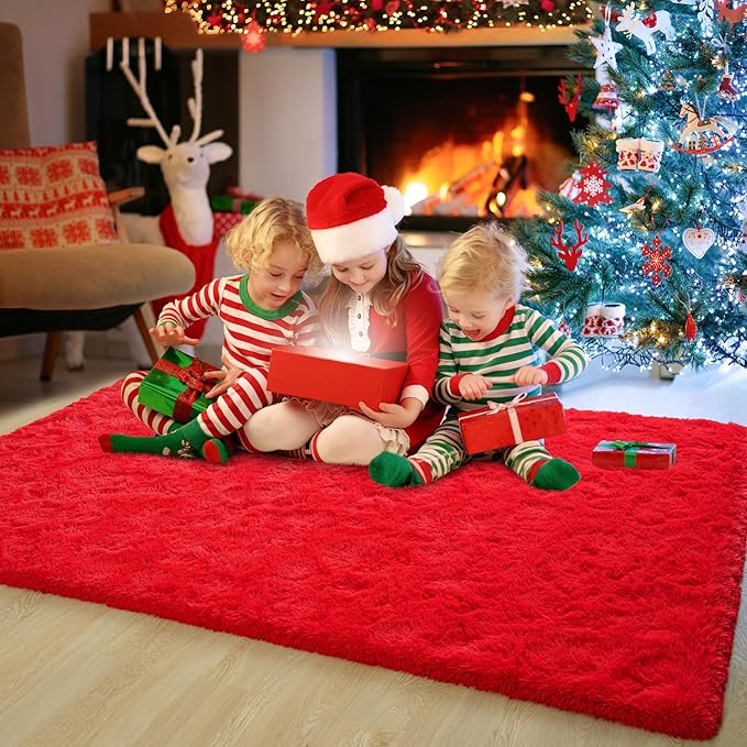 Chicrug Soft Area Rugs for Bedroom Living Room Plush Fluffy Rug 6x9