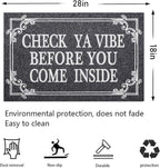 HLFMVWE Front Door Indoor Outdoor Entrance Doormat Grey Rubber Welcome Door Mat Come Inside This House Doormat Anti Slip Easy to Clean Corridor Patio Entry Mat 28" x 18"
