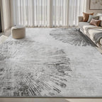 8x10 Area Rugs for Living Room-Machine Washable Rug Ultra Soft Non Slip Area Rug Modern Abstract Dahlia Indoor Carpet Rugs for Bedroom Dining Room Playroom Nursery Bedside Office, Grey