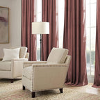 RYB HOME Dusty Pink Velvet Curtains 84 inch, Room Darkening Window Curtains for Living Room Energy Efficient Backdrop Festival Decor for Girls Bedroom, Wild Rose, W52 x L84 inch, 2 Panels