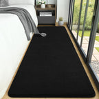 AROGAN 2x8 Runner Rug for Hallway, Long Runner Rugs Non Slip, Black