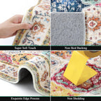 HEBE Hallway Runner Rug 2'8''x12', Washable Non Slip Kitchen Rug Runner