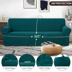 U-NICE HOME Oversized Stretch Couch Cover Slipcover, Blue