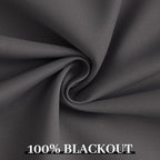 Yakamok 100% Blackout Curtains 38x63 inch Length Charcoal Grey-Bedroom