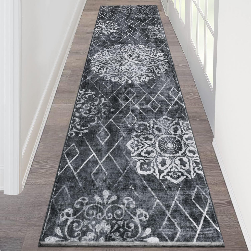 HEBE Hallway Runner Rug 2'x8', Washable Non Slip Kitchen Rug Runner