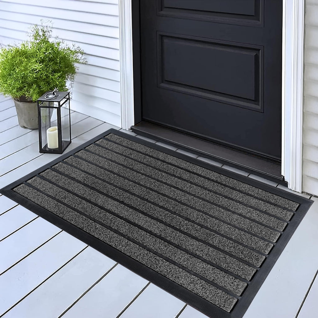 ubdyo Extra Durable Door Mat Outside Entrance (32" x 20", Bright Grey)
