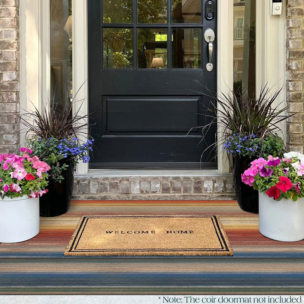 Othilic 3x5 Ombre Entry Rug - Washable Indoor Outdoor Mats for Front Door