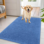 OLANLY Dog Door Mat for Muddy Paws 44x32, Super Absorbent Chenille Mud Mat