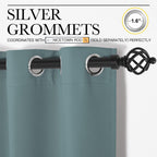 NICETOWN Modern Blackout Curtains Noise Reducing, Thermal Insulated and Privacy Room Darkening Drape Panels for Boy's Guest Room Door Window (Greyish Blue, 2 Panels, W55 x L90 -Inch)