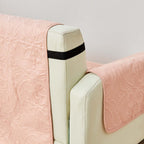 Great Bay Home Reversible Loveseat Cover - Washable Slipcover Furniture Protector with Elastic Straps - Perfect for Kids & Pets - Quilted & Stitched Detail (Dusty Rose/Taupe)