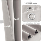 MIULEE Cobblestone Blackout Curtains - Bedroom Window Treatment Curtains Thermal Insulated Room Darkening Drapes for Living Room Kitchen Grommet Light Blocking Drapery, 40 x 54 Inches Long, 2 Panels