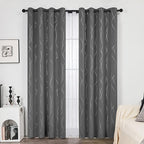 Deconovo Living Room Curtains 84 Inches Long, Blackout Curtains for Bedroom