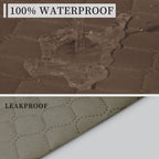 ISSUNTEX Double Protection 100% Waterproof Recliner Covers for Living Room, Reversible Furniture Protector Recliner Couch Sofa Slipcover for Dogs, Pets, Kids (Recliner, Brown/Beige)