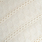 Fancy Homi Set of 1 Boho Cream Decorative Throw Pillow Cover 18x18 Inch for Couch Bed Sofa, Aesthetic Modern Organic Farmhouse Home Decor, Soft Cotton Cute Accent Macrame Woven Cushion Case