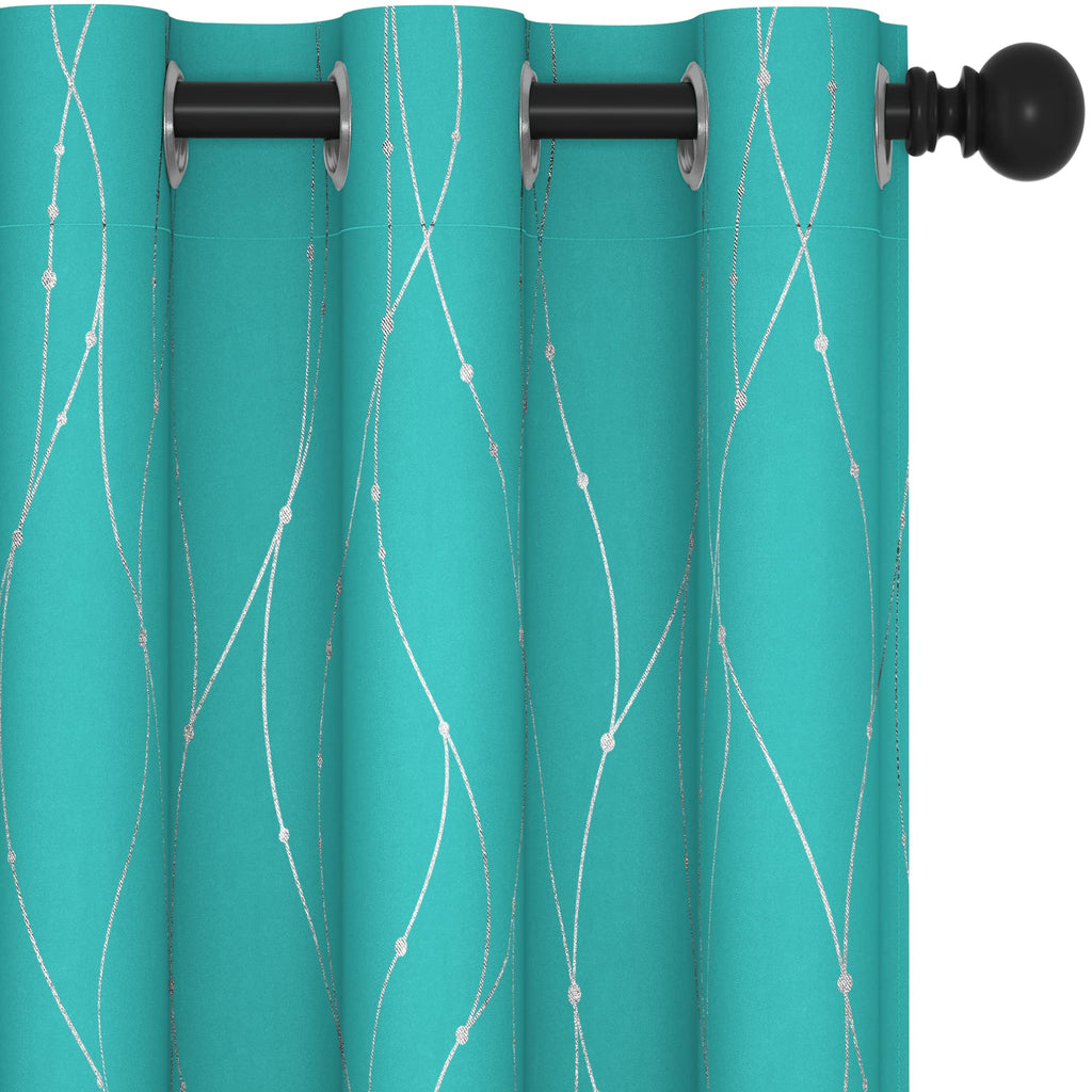 Deconovo Living Room Curtains 95 Inches Long, Blackout Curtains for Bedroom