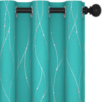 Deconovo Living Room Curtains 95 Inches Long, Blackout Curtains for Bedroom