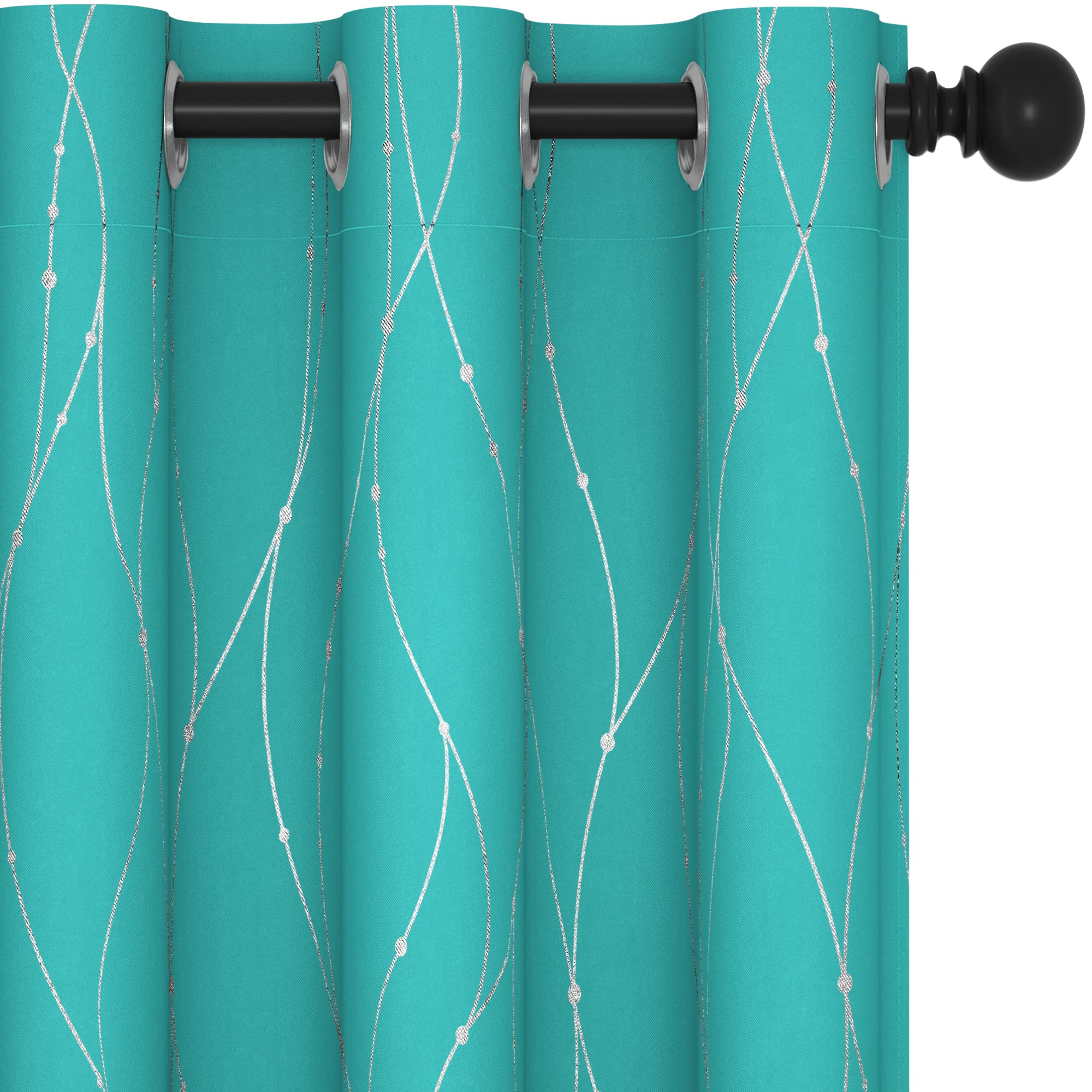 Deconovo Living Room Curtains 95 Inches Long, Blackout Curtains for Bedroom
