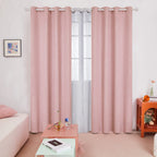 Deconovo Living Room Curtains 95 Inches Long, Blackout Curtains for Bedroom