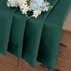 Green Window Sheer Curtains 45 Inches Length, Voile Short Curtains for Christmas, Modern Soft Window Drapes 2 Panels Set, Top Dual Rod Pocket, Hunter Green, 2x42Wx45L Inches