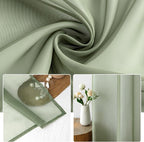 MIULEE 2 Panels Sage Green Sheer Curtains 96 inches Long Window Curtains Rod Pocket Elegant Window Voile Panels/Drapes/Treatment for Bedroom Living Room (54X96 Inches)