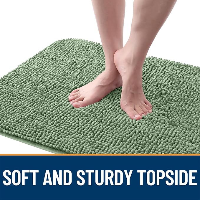 OLANLY Dog Door Mat for Muddy Paws 30x20, Super Absorbent Chenille Mud Mat