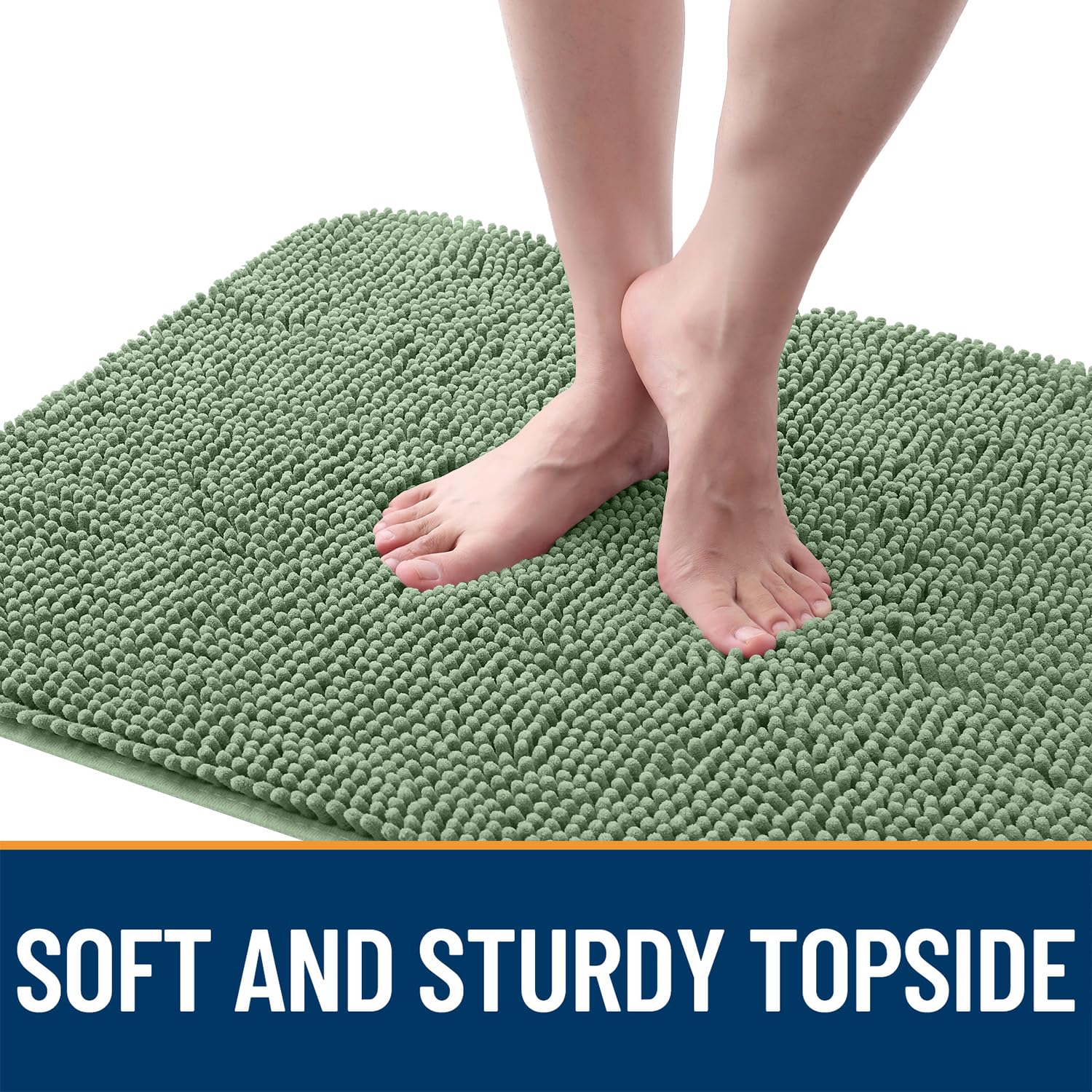OLANLY Dog Door Mat for Muddy Paws 32x20, Super Absorbent Chenille Mud Mat