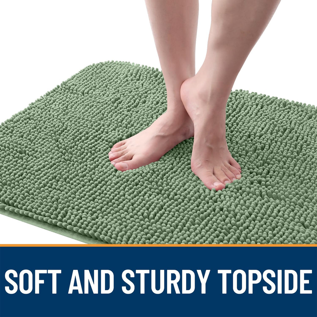 OLANLY Dog Door Mat for Muddy Paws 30x20, Super Absorbent Chenille Mud Mat
