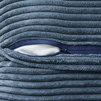 MIULEE Decorative Lumbar Throw Pillow Covers 12x24 Inch Blue 2 Pack