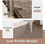 FinRèc 2x6 Washable Runner Rugs for Kitchen Hallway Bedroom, Low Pile Thin Rug Solid Color, Non-Slip Carpet Indoor for Home Decor (Brown)