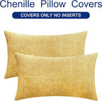 CaliTime Decorative Couch Throw Pillow Covers 20 X 12 Inches Gold