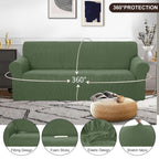 U-NICE HOME Oversized Stretch Couch Cover Slipcover, Loden Frost
