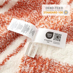 Snuggle Sac Orange Bedding Blanket Ultra Soft Microfiber, Warm Cozy Knit Blankets for Sofa, Bed, Living Room, Stripe Orange, 60x80 inches