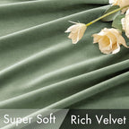 MIULEE Sage Green Velvet Curtains 52x72 inches Luxury Blackout Curtains