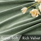 MIULEE Sage Green Velvet Curtains 52x96 inches Luxury Blackout Curtains