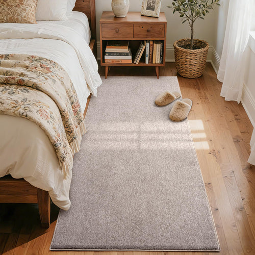 2x6 Oatmeal/White Runner Rug Non-Slip Washable for Hallway Kitchen Bedroom