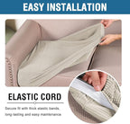 H.VERSAILTEX Super Stretch Couch Cushion Covers Sofa Cushion Slipcovers Jacquard Fabric Individual Seat Couch Slipcover Sets for Pets with Elastic Bottom(3 Packs Cushion Sofa Covers, Island Fossi)
