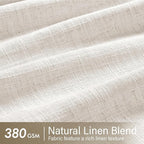 MIULEE Pinch Pleated Thick Linen Curtains 108 Inches Length 2 Panels for Living Room Bedroom, Extra Long Pinch Pleat Drapes Back Tab Light Filtering Natural Foor to Ceiling Curtains with Hooks&Rings