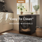 BEIMO Dark Grey Rug 8x10 Area Rugs for Bedroom, Washable Vintage Non Slip