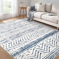 Nakagishi Boho 5x7 Area Rug Living Room Rugs Machine Washable Navy Blue