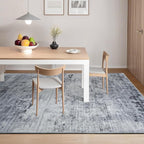 Toneed 5x7 Area Rugs for Living Room Bedroom Dining Room Washable Rug Modern Abstract Non Slip Low Pile Soft Rug Grey