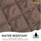 Easy-Going Oversized Recliner Cover Reversible Couch Cover Sofa Cover for Living Room Water Resistant Furniture Protector with Elastic Straps for Pets Dog (Oversized Recliner, Brown/Beige)