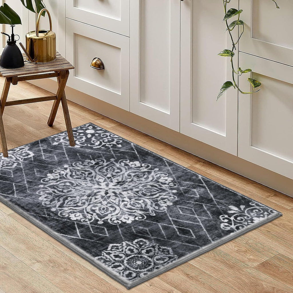HEBE Indoor Door Mat 2'x3', Washable Welcome Mat for Front Door Entrance