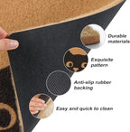 UINI Door Mat Outdoor Indoor Welcome Mats, Cute Cat Front Doormat, Non Slip Durable Entrance Rugs for Front Door, Inside Outside Entry, Porch, Resist Dirt, 17" x 30", Easy to Clean
