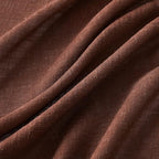 MIULEE Chocolate Brown Linen Curtains 63 Inch Length 2 Panels for Bedroom Living Room, Soft Thick Linen Textured Natural Window Drapes Semi Sheer Light Filtering Back Tab Rod Pocket Burlap Look Decor