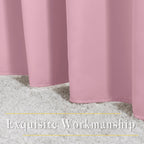 NICETOWN Blackout Curtains for Kids Room - Triple Weave Microfiber Home Thermal Insulated Solid Ring Top Blackout Panels/Drapes for Bedroom(Crystal Pink, Set of 2, 52 x 63 Inch)