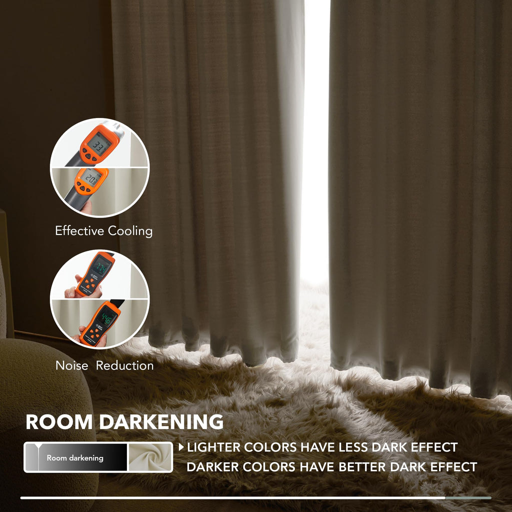 Deconovo Blackout Curtains for Bedroom, Living Room Curtains 72 Inches Long