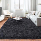 Rugs for Living Room 8x10, Soft Shaggy Modern Shag Area Rug for Bedroom, Upgrade Non-Slip Plush Fluffy Carpet for Kids Boys Girls Room Home Decor Aesthetic, Charcoal Gray