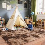 9x12 Area Rug for Living Room, Shag Large Rug for Bedroom,Brown Coffee