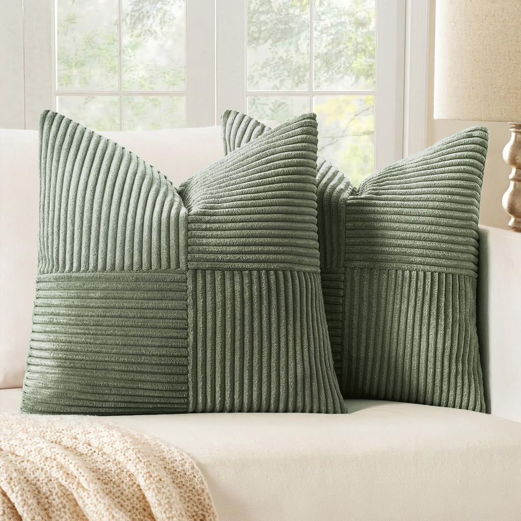 MIULEE Mustard Yellow Decorative Throw Pillow Covers for Couch 20x20 Inch